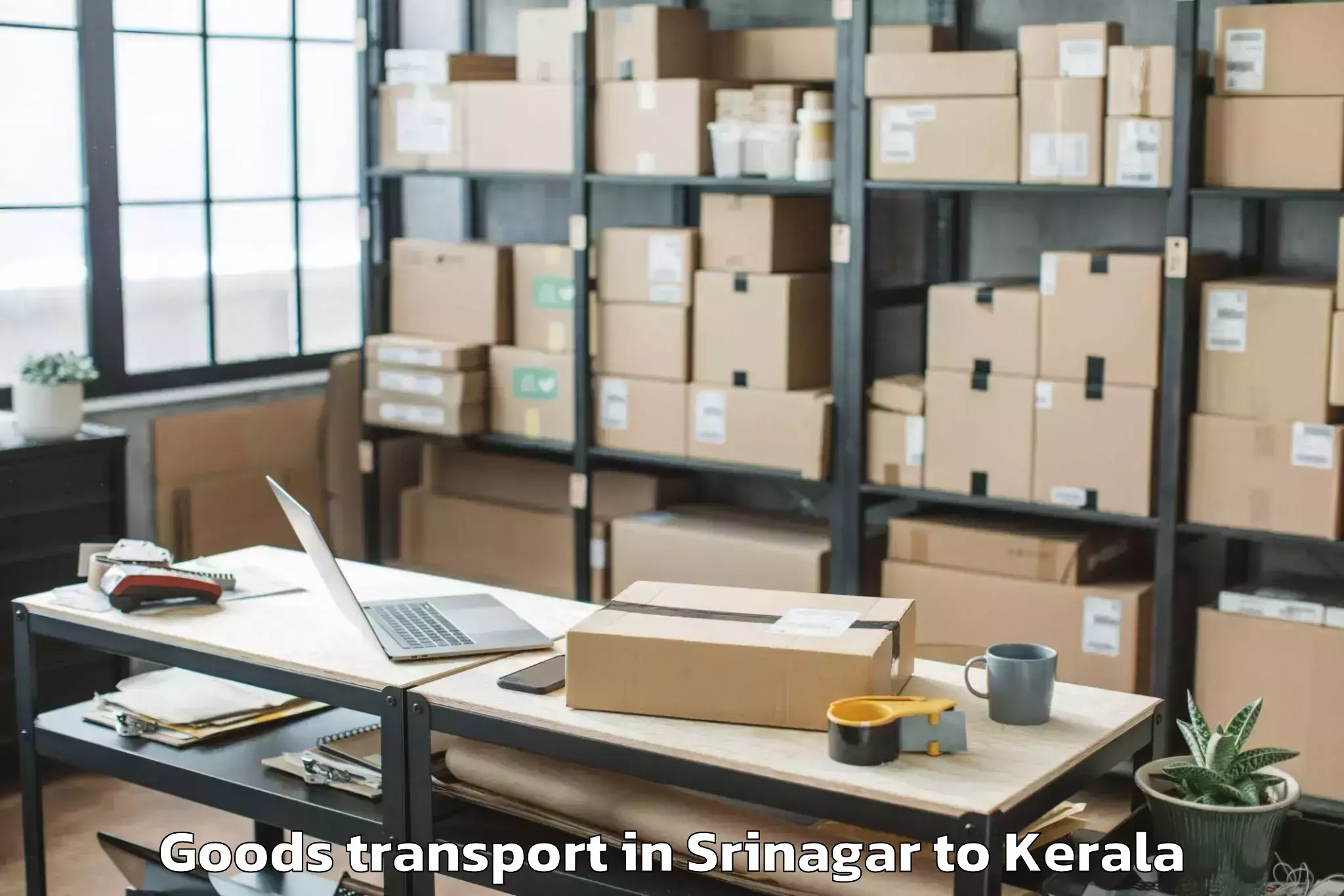 Reliable Srinagar to Haripad Goods Transport